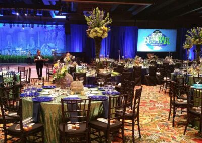 Exquisite Fund Raising Event with Audio Visual and Uplighting