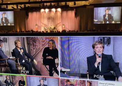 Julie Andrews speaks at an event