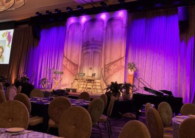 Unique Set Design and Lighting with Complimentary AV